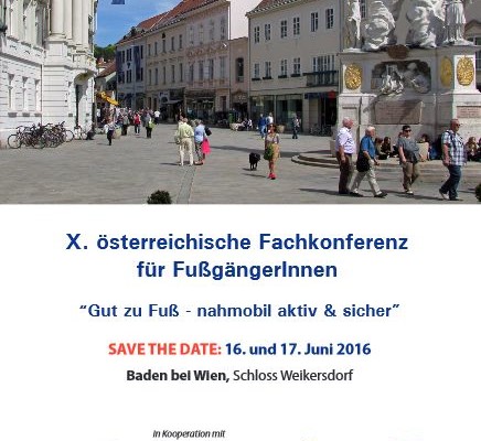 X. Österreichische Fachkonferenz für FußgängerInnen 2016