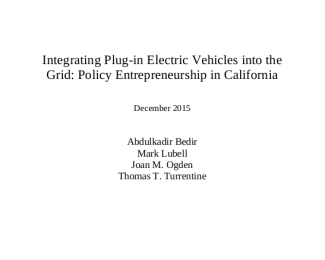 Integrating Plug-in Electric Vehicles into the Grid